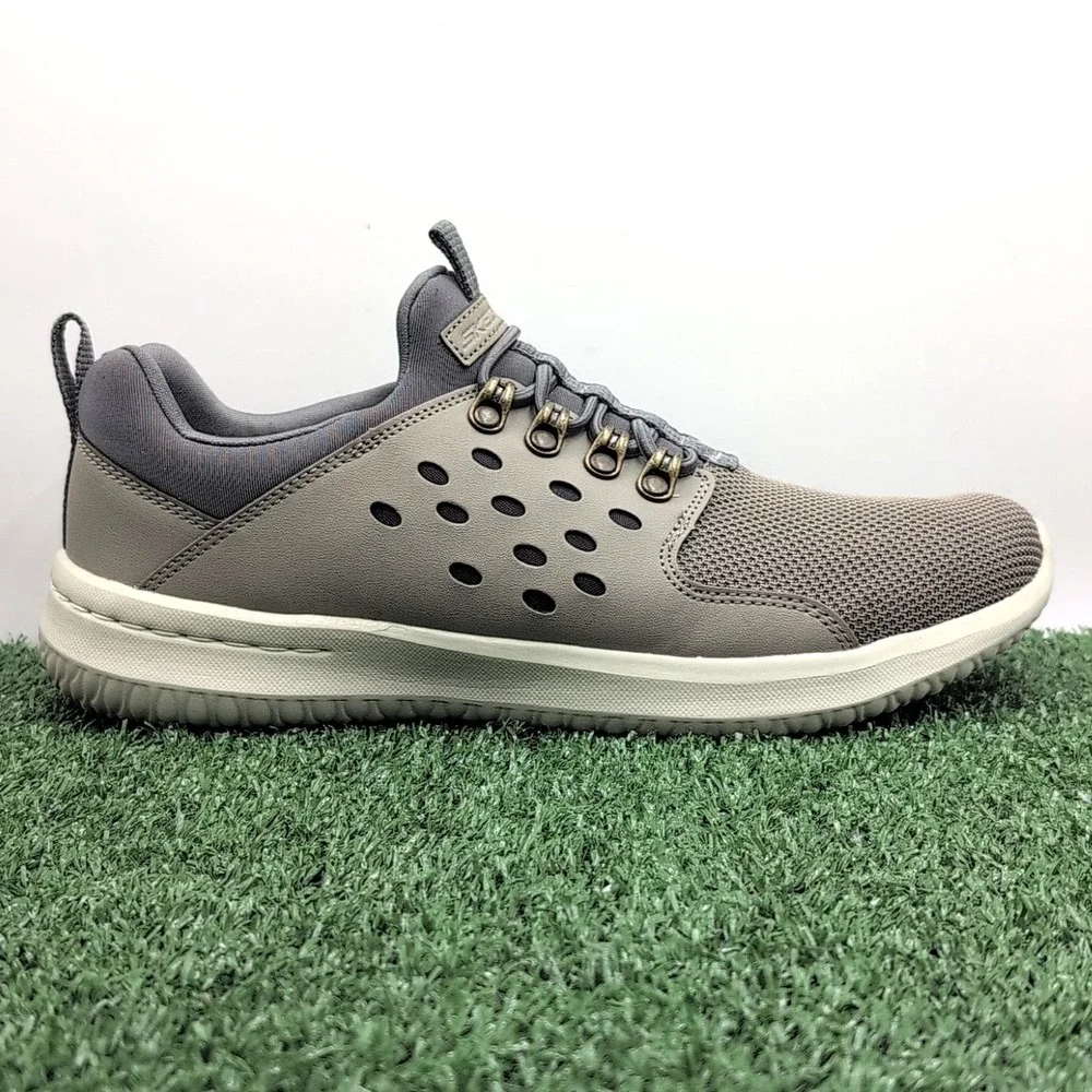 Skechers Volero ARZA Shoes Mens Size 9 Taupe Khaki Athletic Daily Sneaker 210050